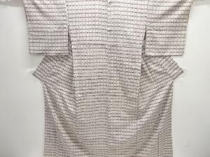 横段に幾何学模様小紋着物